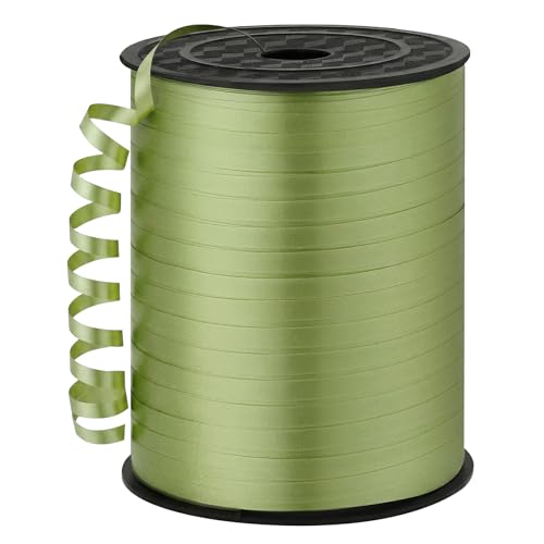 woric 600 Yards Sage Green Curling Ribbon 1/5 Inch Balloon String Ribbon Thin Crafts Ribbons for Graduation Balloons Crafting Gift Wrapping Bows Birthday Party Florist Flowers Wedding