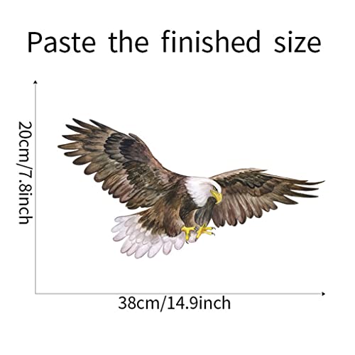 Vinilo decorativo pájaro águila blanca 14x7 pulgadas miniatura 5