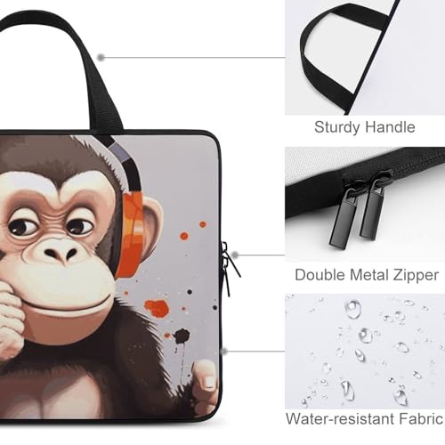 Housse tablette antichoc Music Monkey souple avec imprimé singe - 2