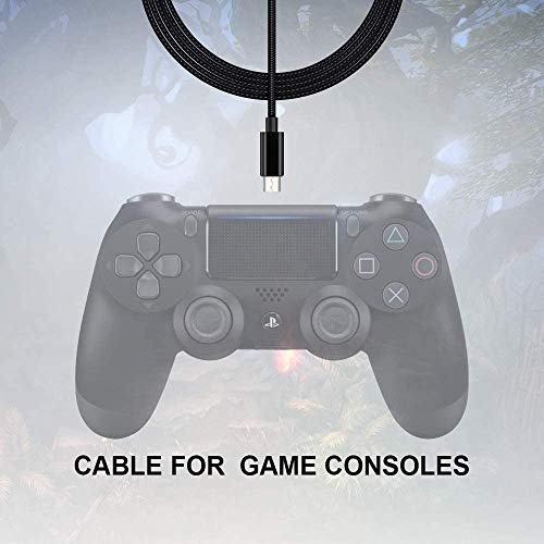 PS4 Controller Charger Cable,2 Pack 3M/10FT Micro USB Cable Charging Sync Cord for Sony PlayStation 4/Dualshock 4/PS-4 Slim/P-S4 Pro,Microsoft Xbox One/On e S/O-ne X,Play and Charge Wire,Extra Long - Image 3