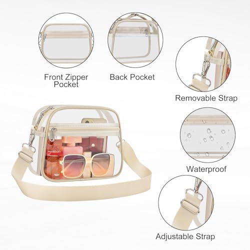 Image of USPECLARE Clear Bag for Stadium Events Clear Sports Fan Handbags Purses