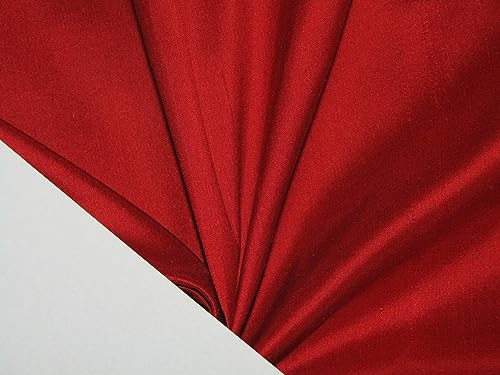 Soie Dupioni rouge rubis 137cm DUP66 pour couture haut de gamme