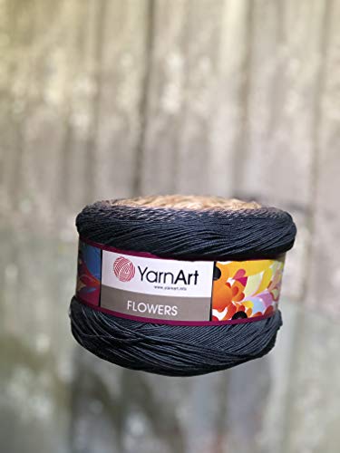 Image of Yarn Art YarnArt Flowers Yarn 55% Cotton 45% Acrylic 250gr 1094yds Multicolor Cotton Yarn Rainbow Crochet Yarn Spring Summer - 1 Fine Sport Skein (297)