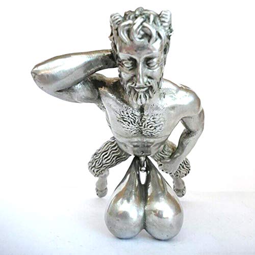 Door Knocker Satyr Balls Funny Gag Gift for Him Phallus Figure Doorbell Fertility Symbol Pan Roman Hardware Accessories Hangin Decoration Door Knocker Sculpture for The Home Patio Lawn - Thumbnail 4