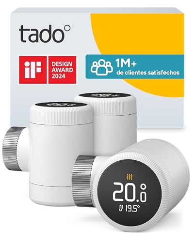 tado° Termostato de radiador inteligente X: Pack Trío, aplicación y...