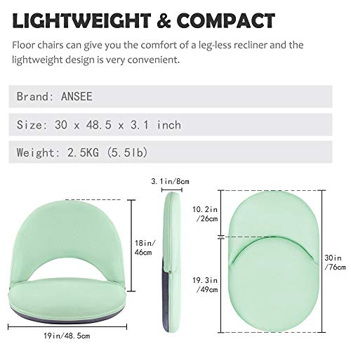 Floor Chair Floor Cushion Folding Padded Gaming Chair Adjustable 5-Position Floor Seat With Back Support For Kids Adult Great For Gaming Reading Meditating #TOP1