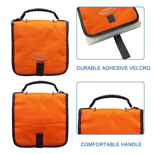 Aventik organizador blando para cebos de pesca resistente al agua 8.5x8.5x1.1 pulgadas Naranja miniatura 6