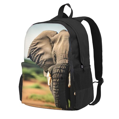 Sac à dos adulte imprimé éléphant africain léger et imperméable de voyage