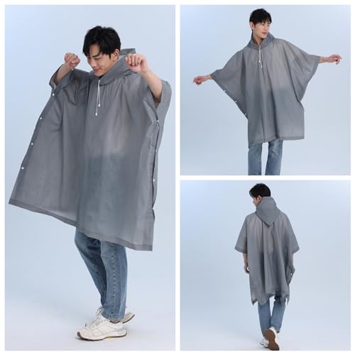 YUNLOVXEE Capas de chuva para adultos reutilizáveis – Pacote com 2 a 5 capas de chuva impermeáveis e