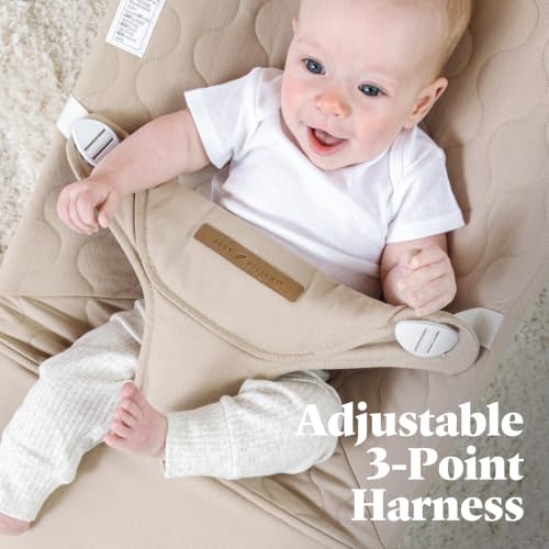 Image of Alpine Organic Deluxe Portable Bouncer | Infant | 0 - 6 Months | Organic Sesame