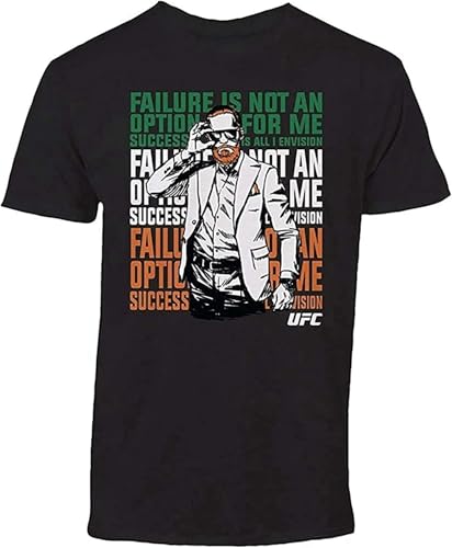 Camiseta de manga corta para hombre Conor McGregor, Negro , XL