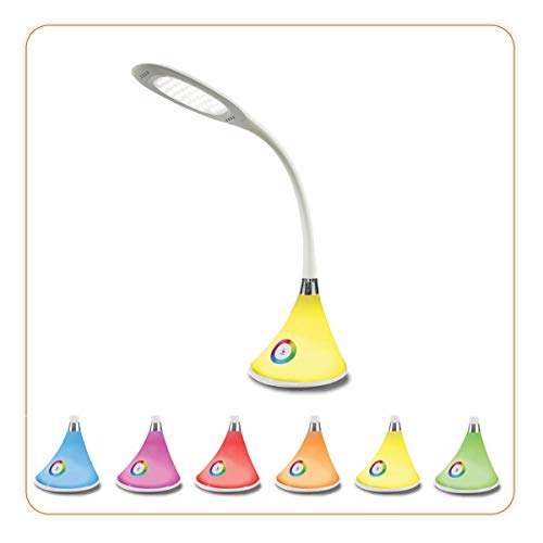 LB Office 8175 Color Bureau - Lampe LED - 3 niveaux d'intensité lumineuse - Socle lumineux personnalisable Cover