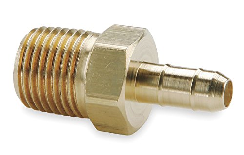 Parker Hannifin 27-2 Dubl-Barb Brass Body Male Connector Fitting, 1/4