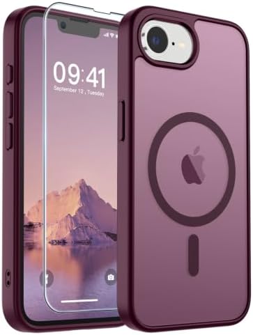 SUPFINE Magnetic for iPhone 17e Case/iPhone 16e Case Wine Red