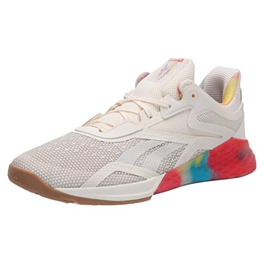 Reebok Tênis de corrida feminino Nano X Cross Trainer, Giz de borracha branca/Reebok, 14 Women/12.5 Men