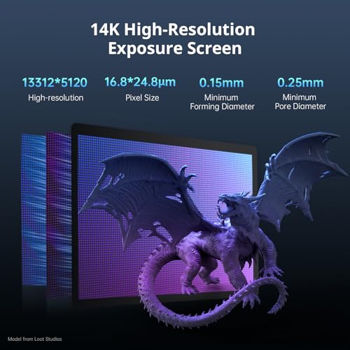 ANYCUBIC Photon Mono M7 Resin 3D Printer, 10.1 inch 14K HD Screen with COB LighTurbo 3.0 System, 150mm/h Fast Printing, Intelligent 3D Resin Printer, Build Volume of 8.77''x4.96''x9.05'' - Image 4