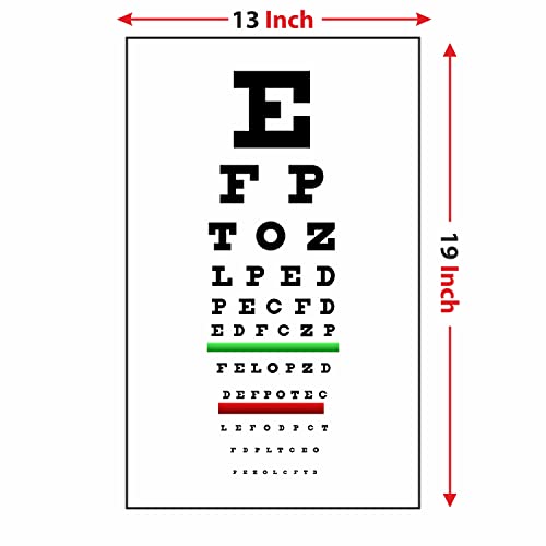 Image of Anne Print Solutions Eye Test Paper Chart Poster for Hospital, Nursing Home - 13 X 19 Inch (Multicolor)