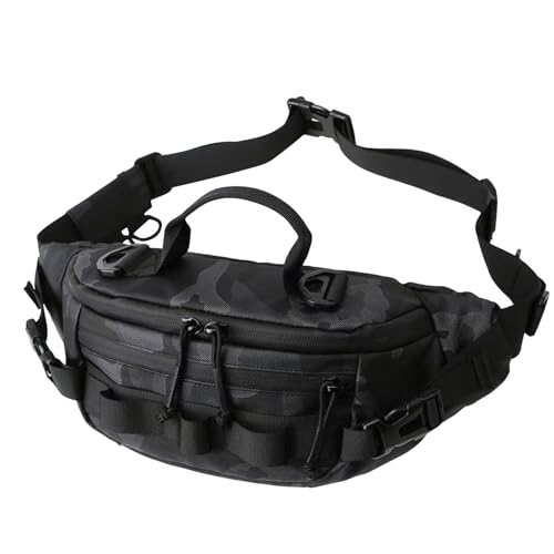 Mochila de pesca con mosca, impermeable, para equipos al aire libre, ligera, correa de cintura, multifuncional, para senderismo, para hombres y mujeres, duradera, resistente al agua, portátil