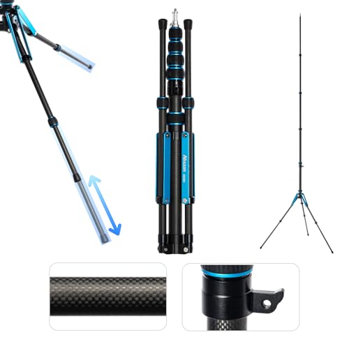 Nissin スーパーライトスタンドLS-5C-XL カーボンファイバー製 軽量約825g 縮長49cmのコンパクト設計 耐荷重3Kg 最大ポール径28mm すべての脚が伸縮可能 トップポール回転式