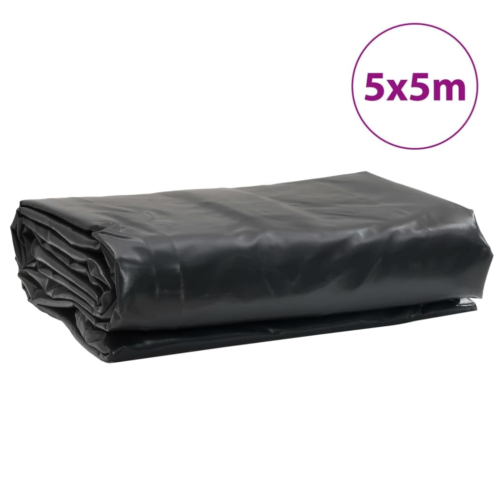 Abdeckplane Anthrazit 5x5 m 650 g/m² Canvas mit PVC-Beschichtung wetterfeste Schutzplane reißfest UV-beständig mit Metallösen ideal für Garten, Auto, Boot, Camping, Bau und Möbel