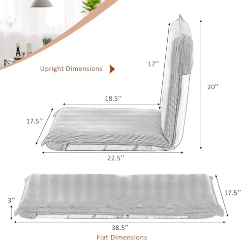Image of BECOMFORT 2 Pack Floor Chair, 6-Position Adjustable Mesh Meditation Chair