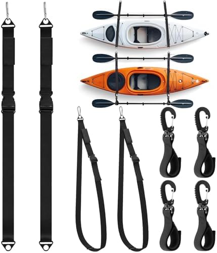 Seenelling 4 Pack Kayak Storage Hanging Straps and Paddle Board C...