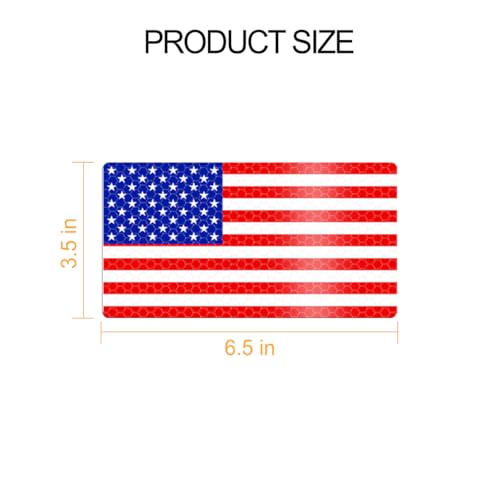 Image of Zpana American Flag Car Reflective Magnet Decals, 4PCS Magnetic USA Sticker for Auto Bumper Windows, Patriotic Vehicle Exterior Decoration, Universal for SUVs Sedans Trucks