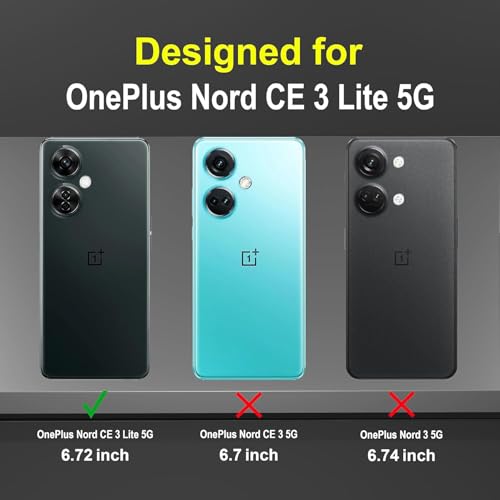 Image of NDCOM for OnePlus Nord CE 3 Lite 5G Back Cover, Mobile Cover OnePlus Nord CE 3 Lite 5G, Durable and Stylish OnePlus Nord CE3 Lite 5G Back Cover Ring Holder Case
