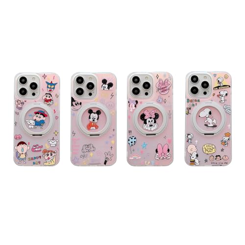 N񂿂 iPhone 14promax p P[X MagSafe Ή Xk[s[ ~bL[ & ~j[ }OlbgX^h [U[LL Of[V TPU  J[gD[  ϖ ~