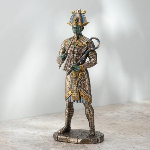 Estatua Osiris Egipcio Antiguo Resina Bronce 27 cm miniatura 4