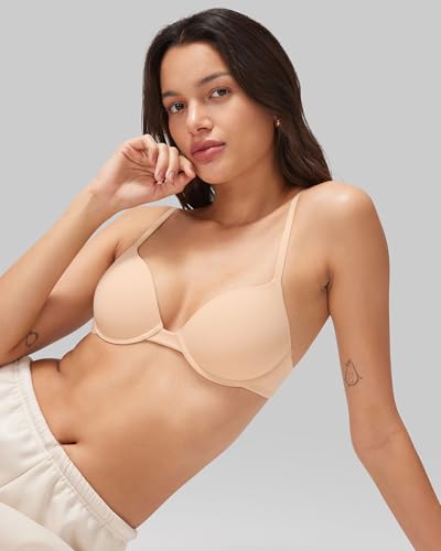 Lift Up Underwire Bras for Women Small Breasted Padded T-Shirt Bras with Support 32AA-38A4