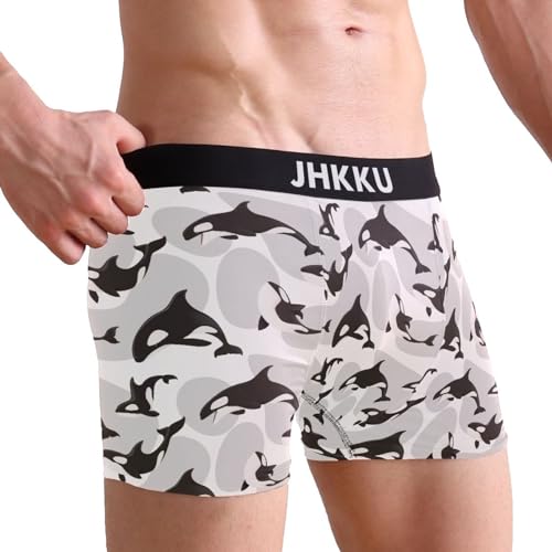 Men's Boxer Briefs Killer Whale Orca Boxer Shorts Soft Comfort Trunk Underwear for Men No Fly3