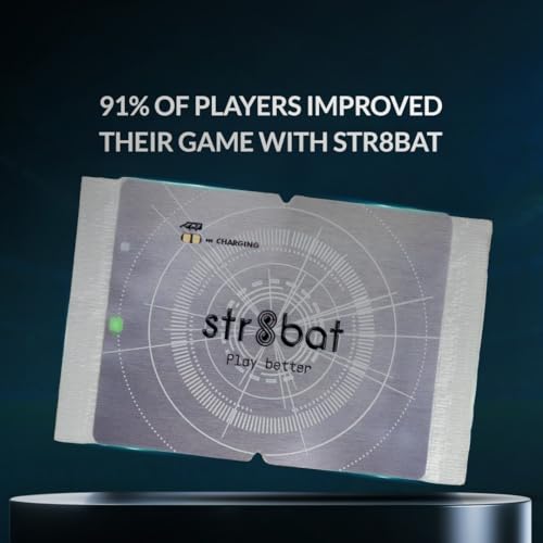 Image of str8bat Pro - Smart Sticker for Cricket Bat | Paper-Thin Smart Motion Sensor for Real-Time Shot Tracking with Performance Insights & Unlimited Storage | Enhances Batting Skills | for Players, Coaches