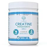 Creatine Monohydrate Powder - 500g (100 Servings) | Ultra Micronized 200 Mesh for Superior Absorption | Pure & Unflavoured | for Muscle Strength & Recovery - Absolutely Nothing Added, Vegan & UK Made
