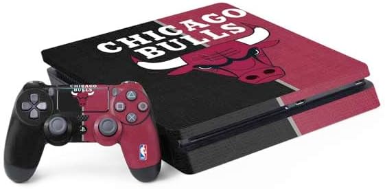 Skinit Decal Gaming Skin Compatible with PS4 Slim Bundle - Officially Licensed NBA Chicago Bulls Canvas Design