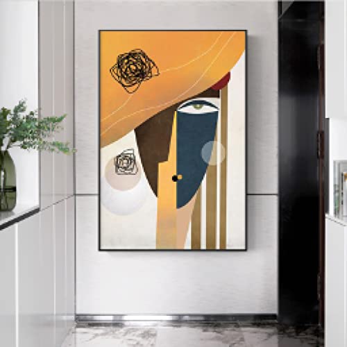 Affiche Picasso peinture visage géométrique art abstrait toile salon 60x90cm