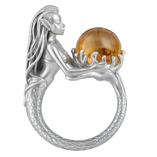 Bague sirène argent 925 quartz fantôme naturel bague fait main femme