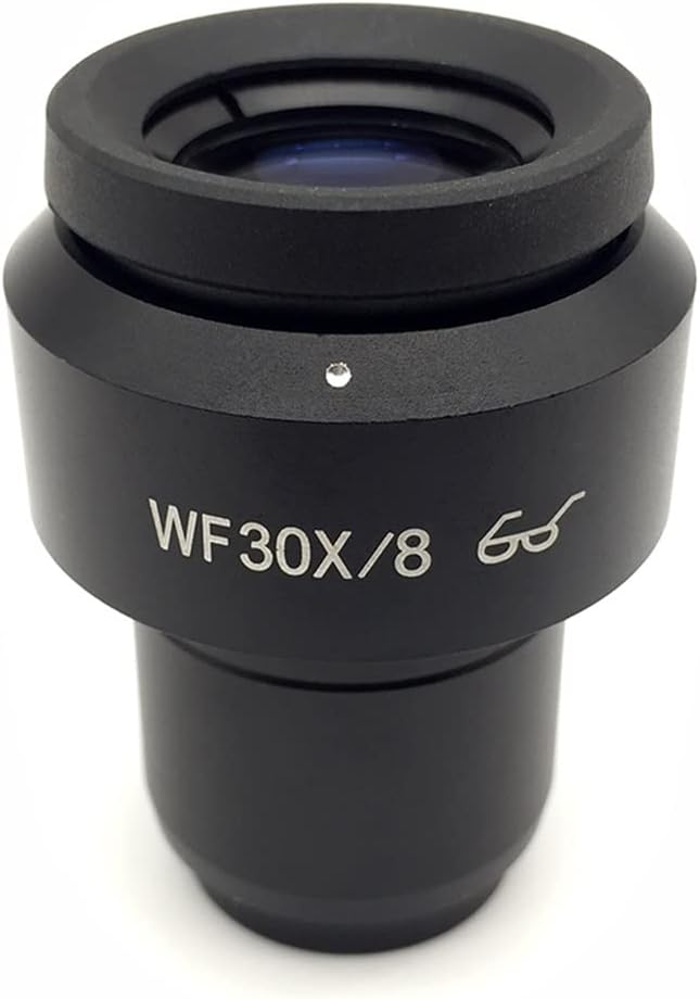 Microscope Accessories Kit 1 pcs Wide Field WF30X/8 High Eye-Point Eyepiece Plan Diopter Adjustable for Stereo Microscope Mounting Size 30mm Field View 8mm Microscope Slides
