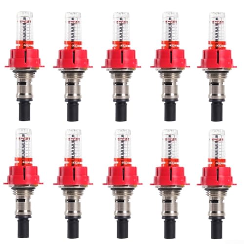 10 Pcs Underfloor Heating Manifold Flow Meter, Visual Flow Monitoring Regulator For Underfloor Heating Systems, Regulator Optimizing Heat Distribution(3/8)