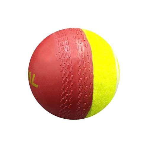 Total Red & Green Rubber Swing Cricket Ball- for All Age Groups|Durable & Perfect for Swing Practice|Indoor & Outdoor Practice|Waterproof & High-Visibility Regular Cricket Play Ball