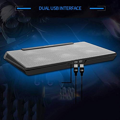 Base para laptop con 6 ventiladores de enfriamiento miniatura 7