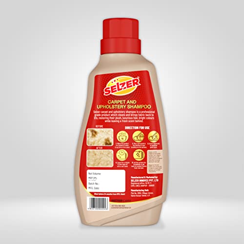 Image of Selzer Carpet and Upholstery Shampoo for Cleaning Carpets, Car Interiors And Sofa - 250 ml (Pack of 1)