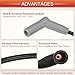 ACROPIX Car Spark Plug Coil Wires Ignition Coil Harness Cable 7mm Fit for Ford for Mustang 2001-2004 V6 3.8L 3.9L No.1U2Z12259BA - Pack of 6