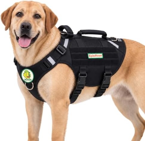 EpicRove Hundegeschirr für mittelgroße & große Hunde – Modell RoveVest Air, leicht & atmungsaktiv, verstellbar, ideal für Spaziergänge, Wandern & Outdoor-Abenteuer (L)