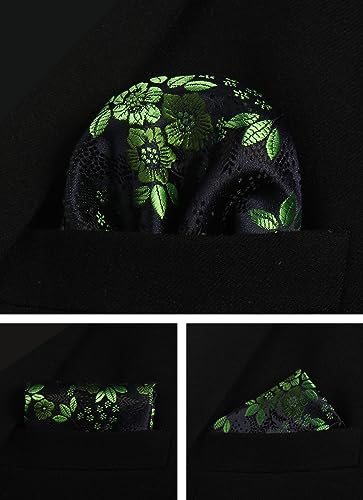Image of Paisley Floral Mens Tie Formal Necktie Pocket Squares Ties Clips Cufflinks Classic for Men Set