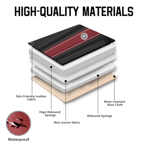 Image of Custom Car Seat Covers for Chevy Blazer 2019-2026,Easy install,Black Red | nappa leather seat protector,full coverage seat covers,all weather seat cover,waterproof,anti-slip,easy clean,5 seat Standard