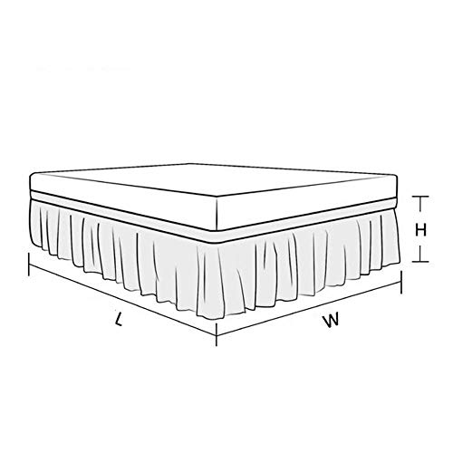 Ruffled-Bed-Skirt-White-King-Bed-Skirt–Hotel-Quality-Ruffles-for-King-Beds-with-16-Drop–King-Bedskirt-with-Platform-100-Microfiber-Bed-Skirts-with-Corner-Split-White Ruffled Bed Skirt White King Bed Skirt–Hotel Quality Ruffles for King Beds with 16 Drop–King Bedskirt with Platform 100 Microfiber Bed Skirts with Corner Split White