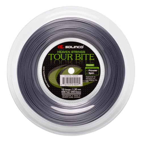 Solinco Tour muérdeme cordaje Plateado plata Talla:1.3 mm/200 m