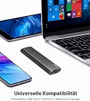 Netac SSD Extern 500GB USB 3.2 Gen 2, Externe Festplatte SSD für Laptop, TV Aufnahmen, Mac, PS4, PS5, Xbox, Handy Android (USB C Aluminum) (Packung mit 2) – Ansicht 6