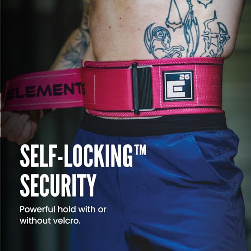 Image of Self-Locking Weight Lifting Belt - Premium Weightlifting Belt for Serious Functional Fitness, Weight Lifting, and Olympic Lifting Athletes - Lifting Support for Men and Women - Deadlift Training Belt (Medium, Miami Pink)